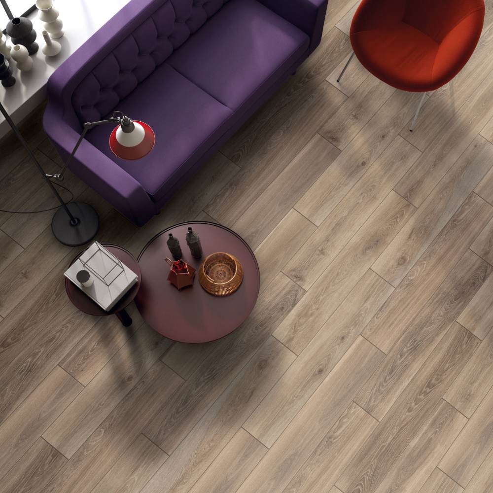 Feinsteinzeug Terrassenplatte in Holzoptik ABK Eco Chic Avana, 30x180 cm, 20 mm, für aussen, rutschhemmend R11