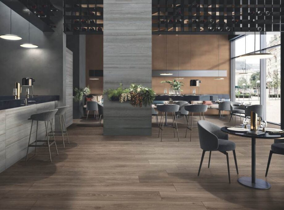 Feinsteinzeug Fliese in Holzoptik ABK Eco Chic Brown, 20x120 cm, 8,5 mm, matt – 4