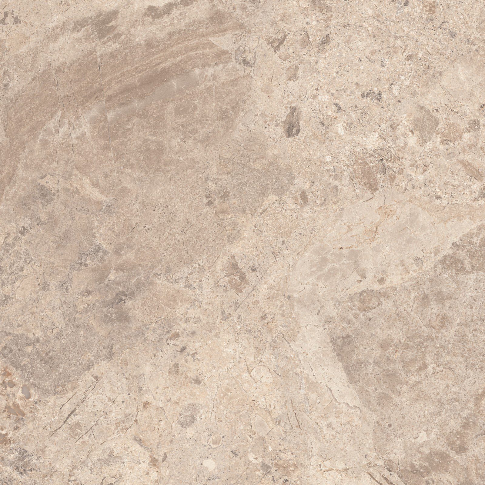 Feinsteinzeug Fliese in Steinoptik ABK Era Blooming Taupe, 80x80 cm, 8,5 mm, natur matt