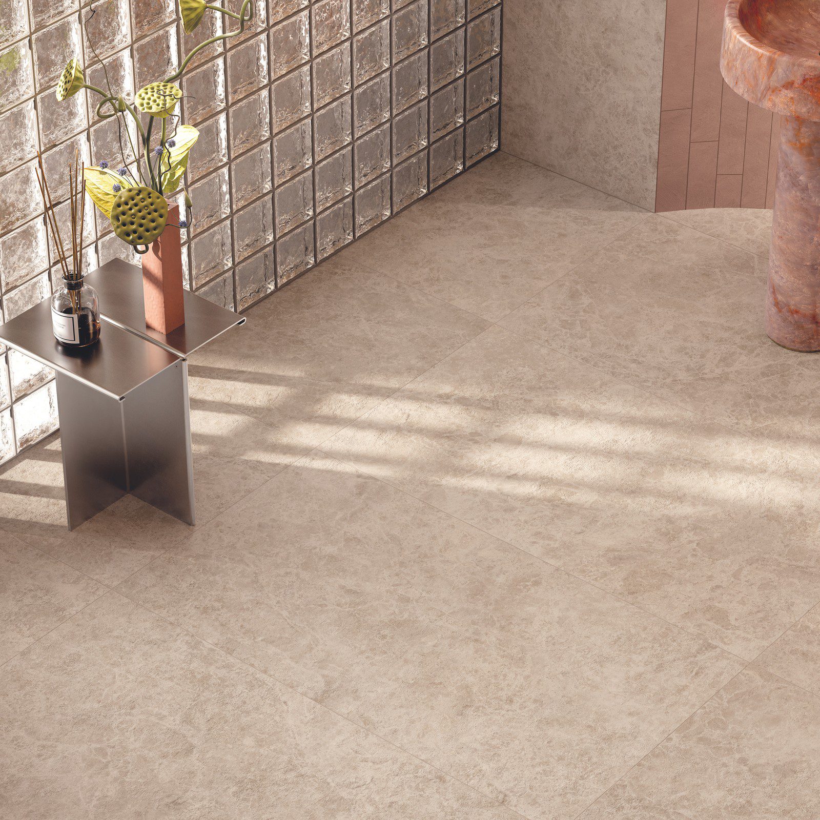 Feinsteinzeug Fliese in Steinoptik ABK Era Delicate Taupe, 60x120 cm, 8,5 mm, natur matt – 3
