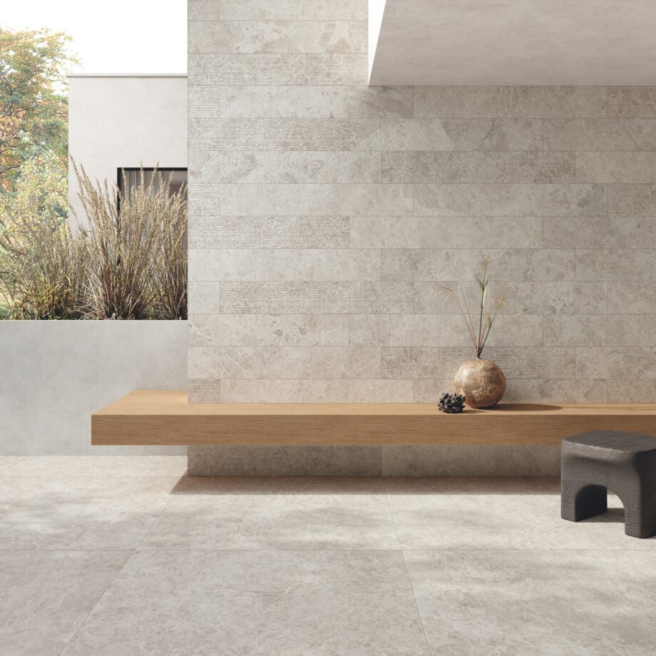 Feinsteinzeug Dekorfliese in Steinoptik ABK Era Mix Ivory, 20x120 cm, 8,5 mm, natur matt – 2