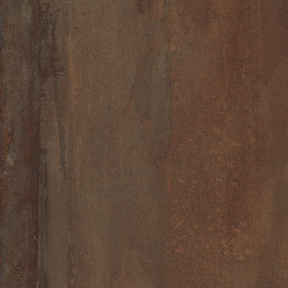 Bodenfliese in Metalloptik ABK Interno 9 Wide Rust, 80x80 cm, 8,5 mm, natur matt, rutschhemmend R10