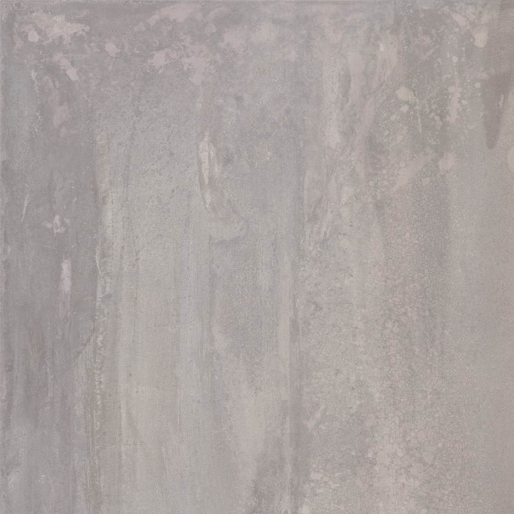 Bodenfliese in Metalloptik ABK Interno 9 Wide Silver, 80x80 cm, 8,5 mm, natur matt, rutschhemmend R10