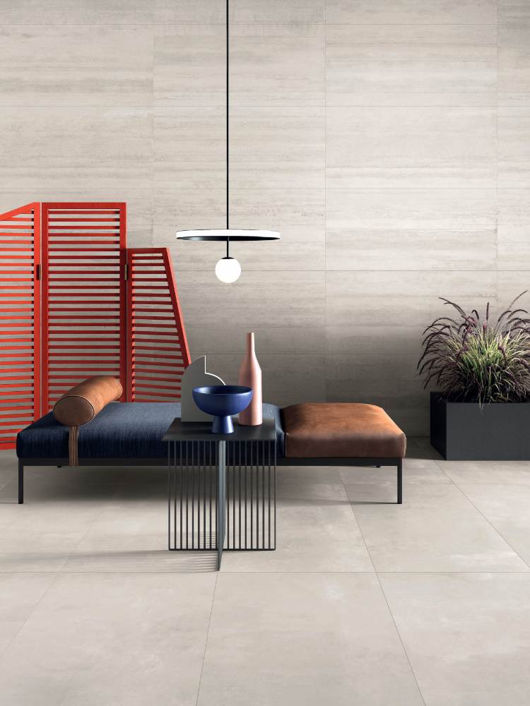 Dekorfliese in Betonoptik ABK LAB325 Form Pearl, 60x120 cm, 8,5 mm, Relief, matt