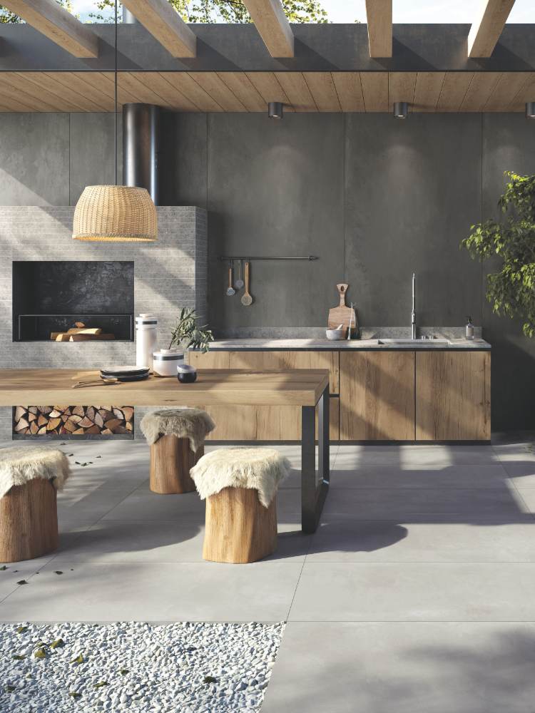 Feinsteinzeug Terrassenplatte in Betonoptik ABK LAB325 Base Sand, 60x60 cm, 20 mm, für aussen, rutschhemmend R11