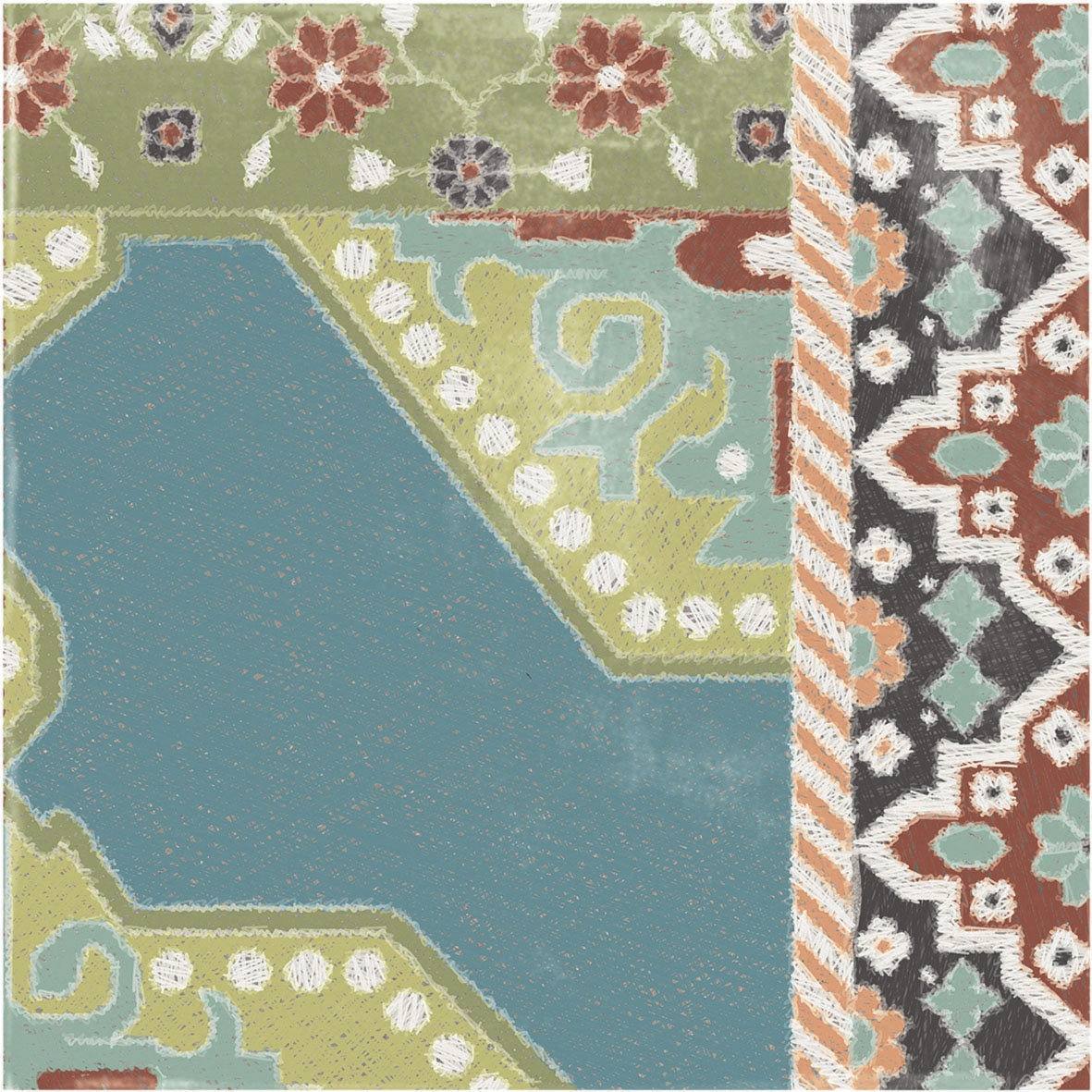 Gemusterte Bodenfliese ABK Play Carpet Mix Multicolor, 20x20 cm, 8,5 mm, matt (nat.)