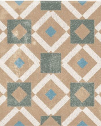 Gemusterte Bodenfliese ABK Play Labyrinth Mix Multicolor, 20x20 cm, 8,5 mm, matt (nat.)