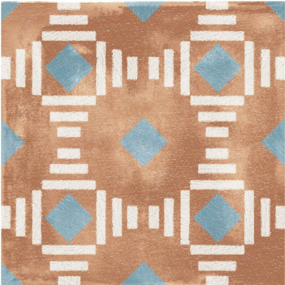 Gemusterte Bodenfliese ABK Play Labyrinth Mix Multicolor, 20x20 cm, 8,5 mm, matt (nat.) – 2