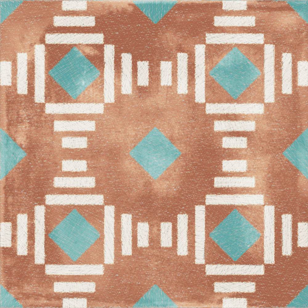 Mustriga keraamiline põrandaplaat ABK Play Labyrinth Clay 20x20 cm – plaat 2