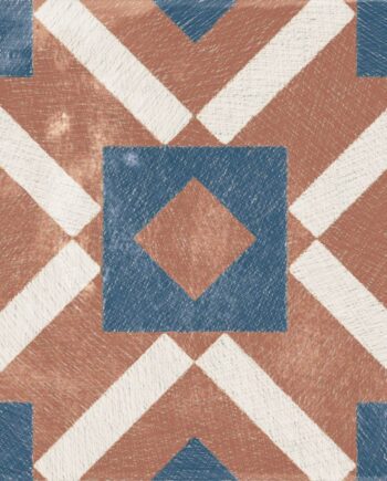 Gemusterte Bodenfliese ABK Play Labyrinth Cotto, 20x20 cm, 8,5 mm, matt (nat.)