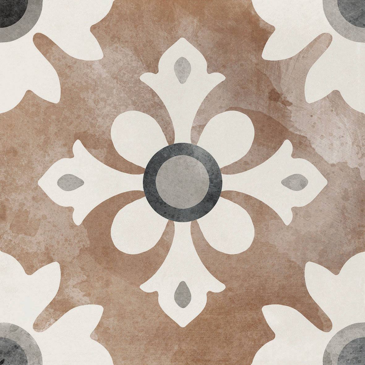 Gemusterte Bodenfliese ABK Play Classic Cotto, 20x20 cm, 8,5 mm, matt (nat.)