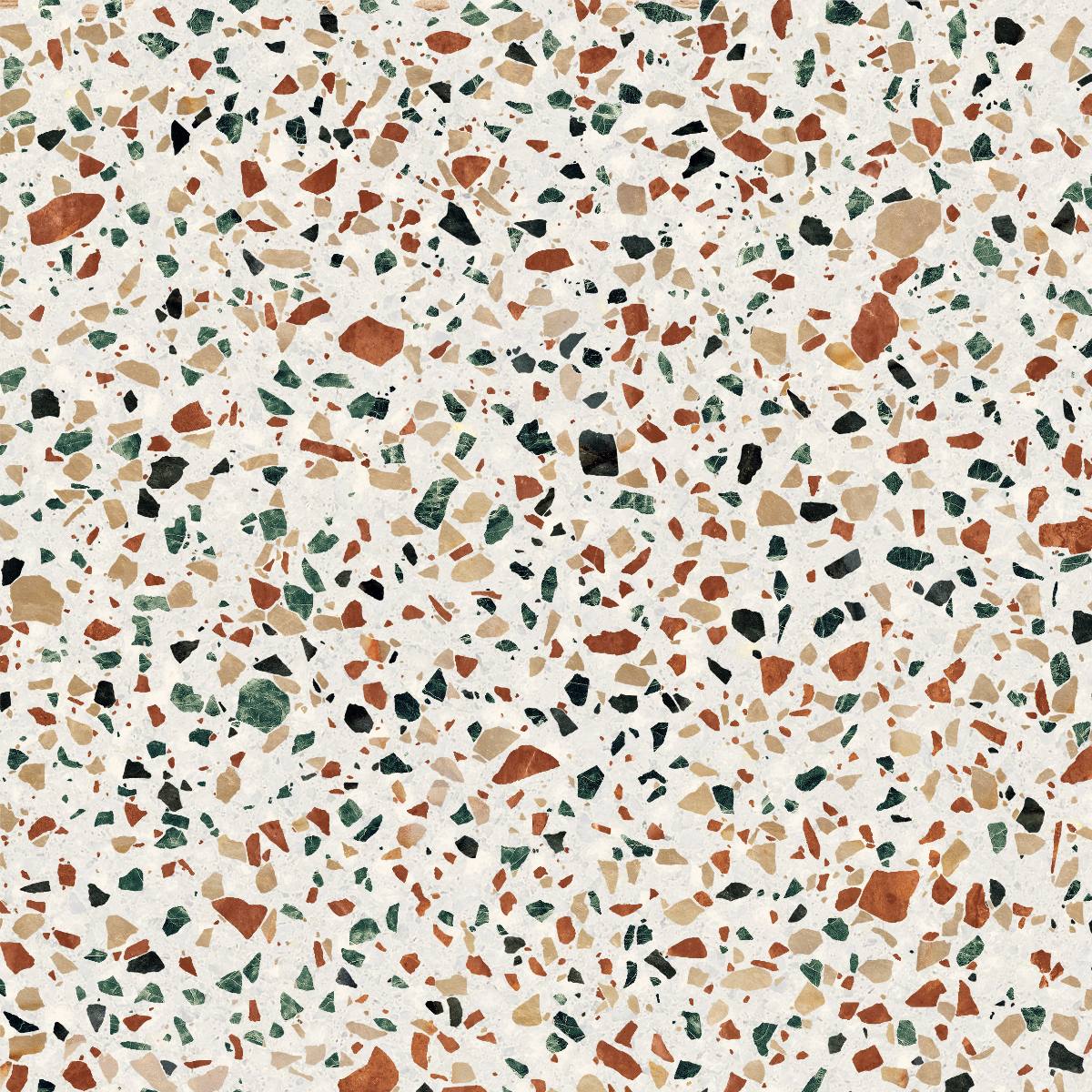 Bodenfliese in Terrazzo-Optik ABK Play Dots Multiwhite, 20x20 cm, 8,5 mm, matt (nat.)