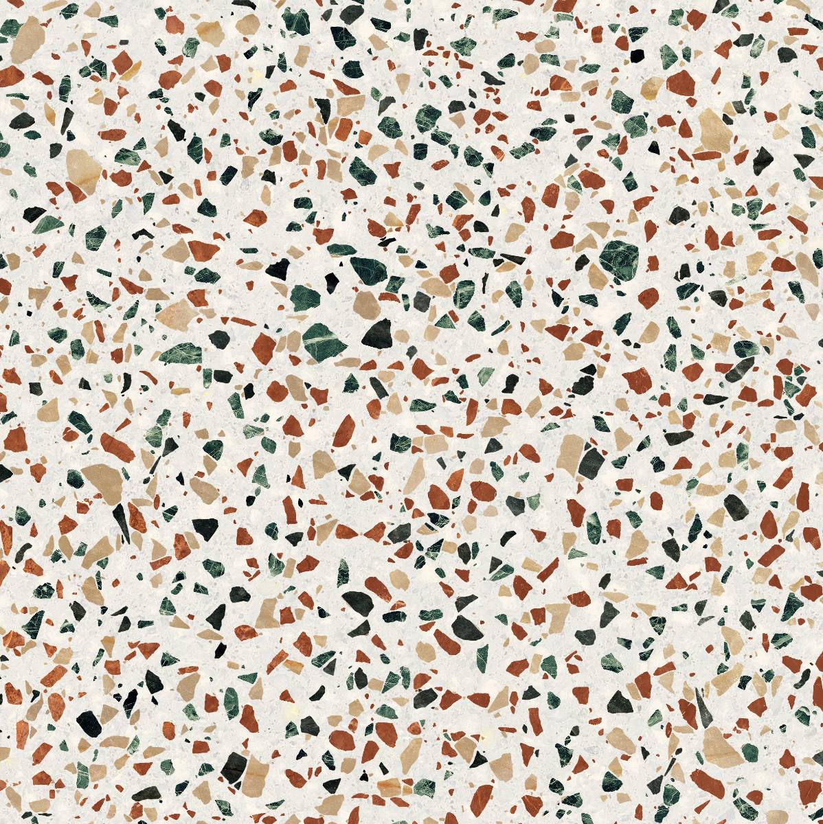 Bodenfliese in Terrazzo-Optik ABK Play Dots Multiwhite, 20x20 cm, 8,5 mm, matt (nat.)