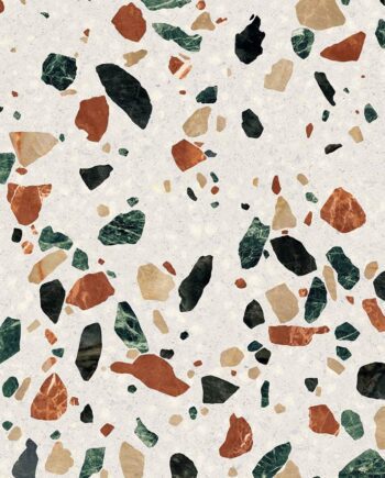 Bodenfliese in Terrazzo-Optik ABK Play Drops Multiwhite, 20x20 cm, 8,5 mm, matt (nat.)