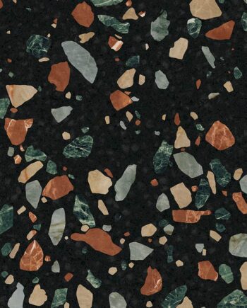 Bodenfliese in Terrazzo-Optik ABK Play Drops Multiblack, 20x20 cm, 8,5 mm, matt (nat.)