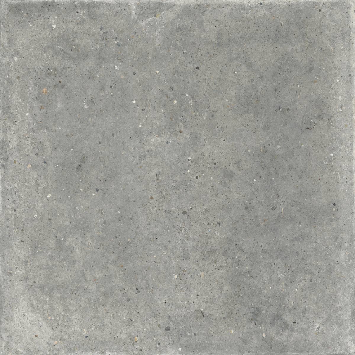 Feinsteinzeug Fliese in Steinoptik ABK Poetry Stone Pirenei Grey, 120x120 cm, 8,5 mm, natur matt, rutschhemmend R10