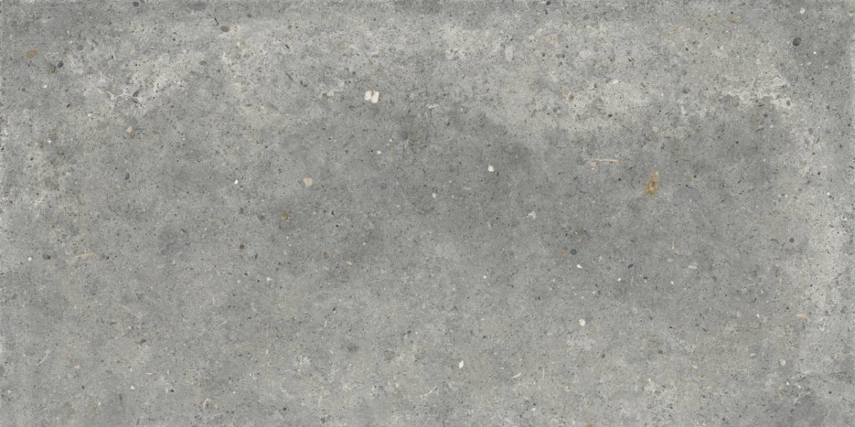 Feinsteinzeug Fliese in Steinoptik ABK Poetry Stone Pirenei Grey, 60x120 cm, 8,5 mm, natur matt, rutschhemmend R10