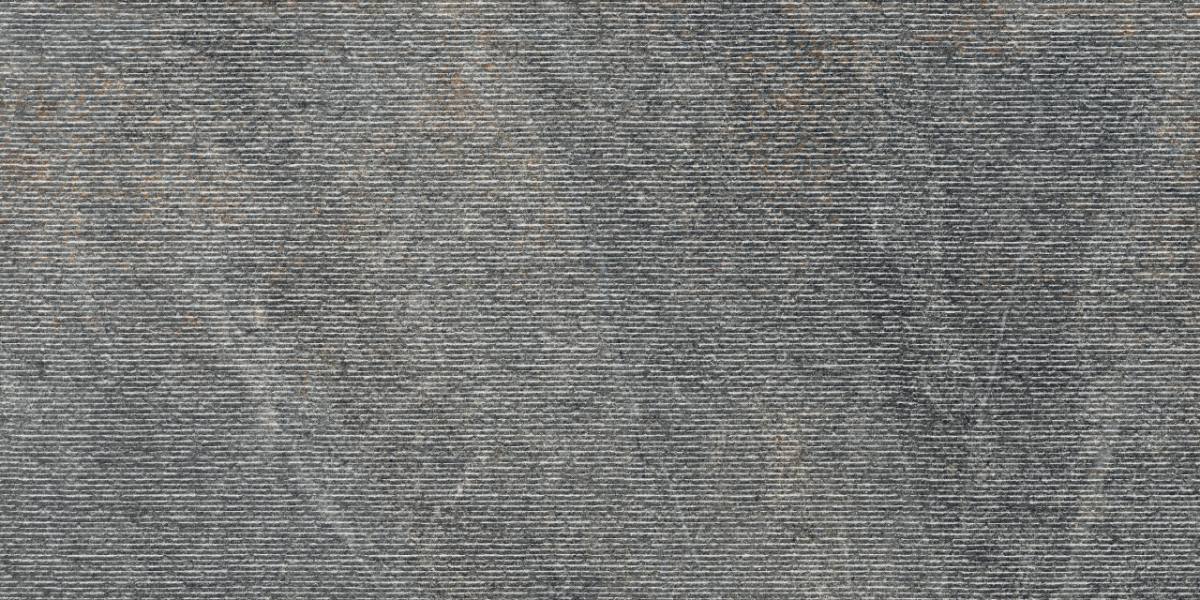 Dekorfliese in Steinoptik ABK Poetry Stone Carving Smoke, 60x120 cm, 8,5 mm, matt