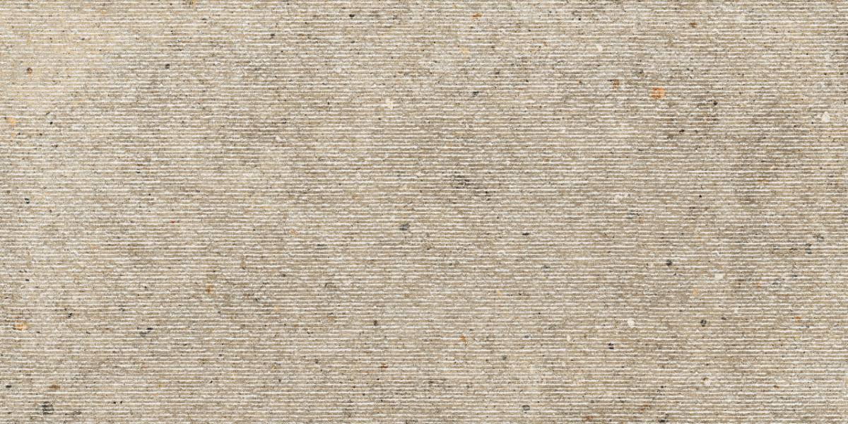Dekorfliese in Steinoptik ABK Poetry Stone Carving Ecru, 60x120 cm, 8,5 mm, matt