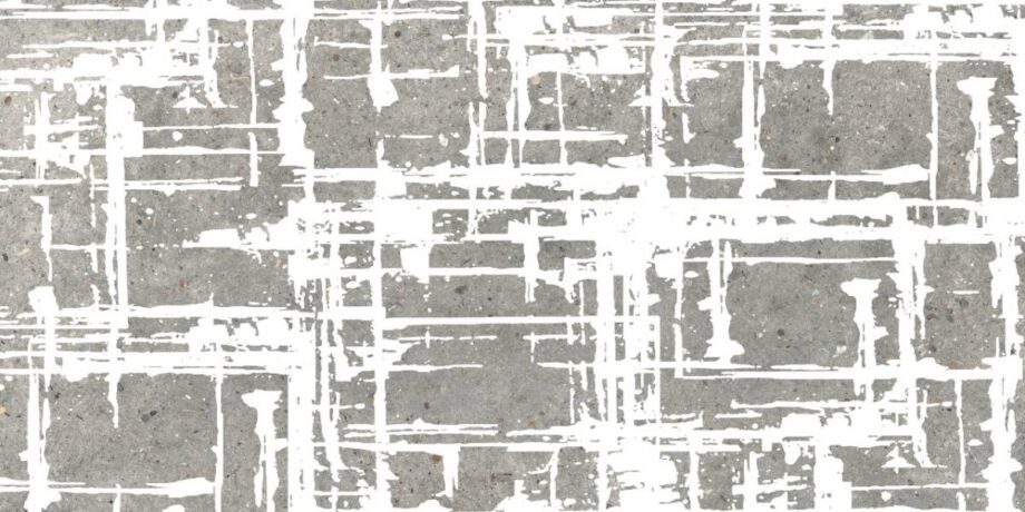 Dekorfliese in Steinoptik ABK Poetry Stone Lines Grey, 60x120 cm, 8,5 mm, matt