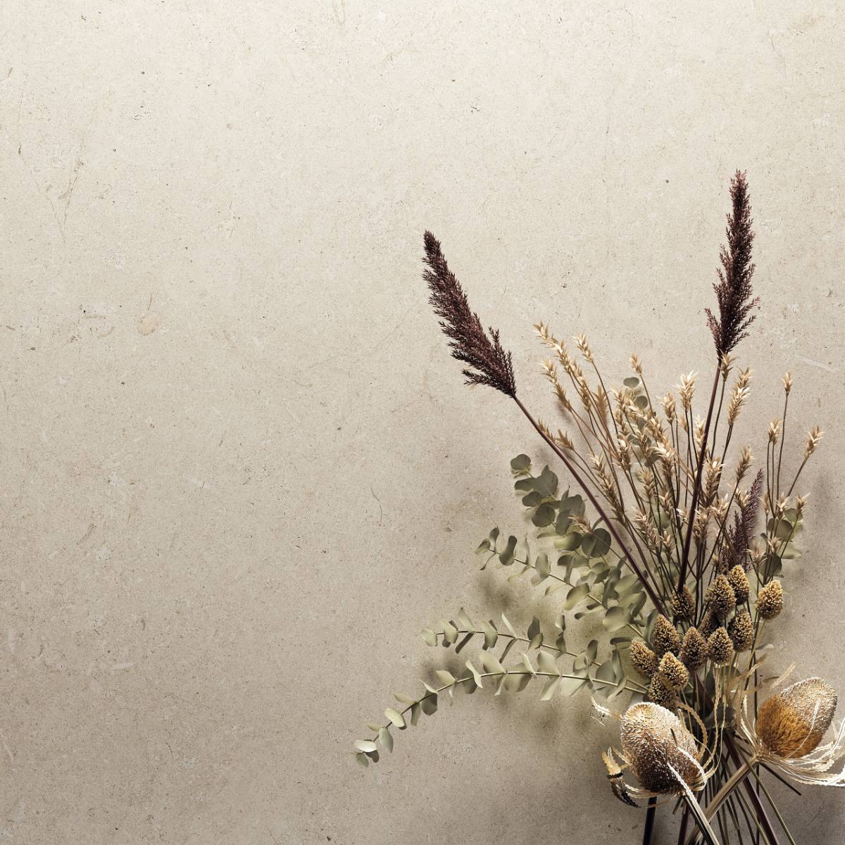 Feinsteinzeug Terrassenplatte in Steinoptik ABK Poetry Stone Trani Ivory, 60x90 cm, 20 mm, für aussen, rutschhemmend R11