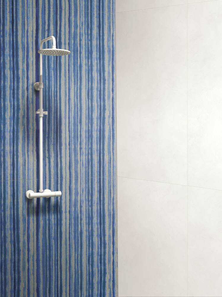 Dekorfliese in Steinoptik ABK Poetry Stone Reloaded Batik Blue, 60x120 cm, 8,5 mm, gemustertes Dekor, matt – 3