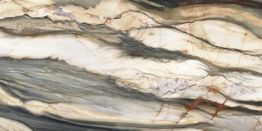 Marmorimustriga plaadid ABK Sensi 900 Oyster Gold 60x120 cm – plaat 2