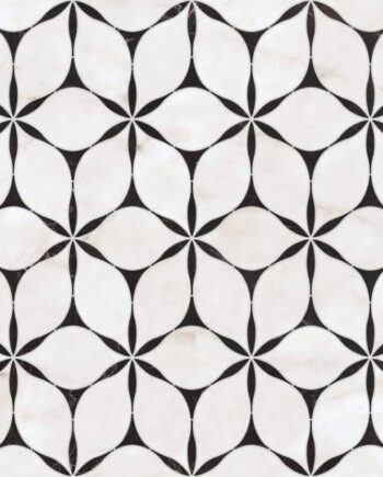 Mosaikfliese in Marmoroptik ABK Sensi Fantasy Flower, 60x120 cm, 8,5 mm, poliert 3D-strukturiert (Lux 3D)