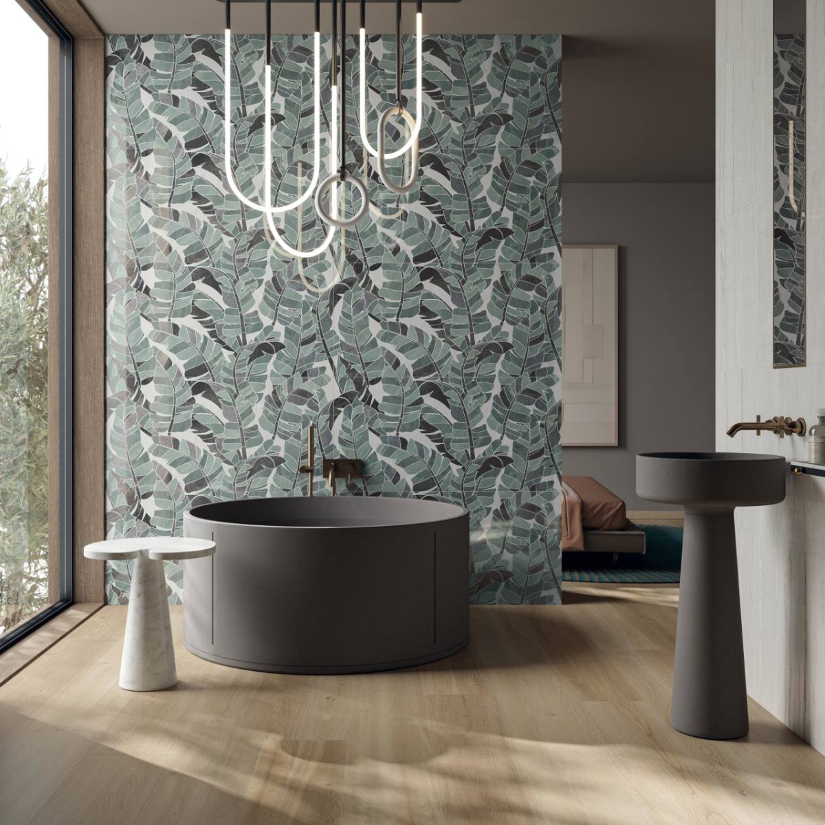 Mosaikfliese in Marmoroptik ABK Sensi Fantasy Bali, 60x120 cm, 8,5 mm, poliert 3D-strukturiert (Lux 3D)