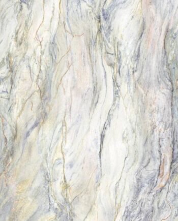 Feinsteinzeug Grossformatplatte in Marmoroptik ABK Sensi Nuance Quarzite Fusion, 120x280 cm, 6 mm, poliert 3D-strukturiert (Lux 3D)