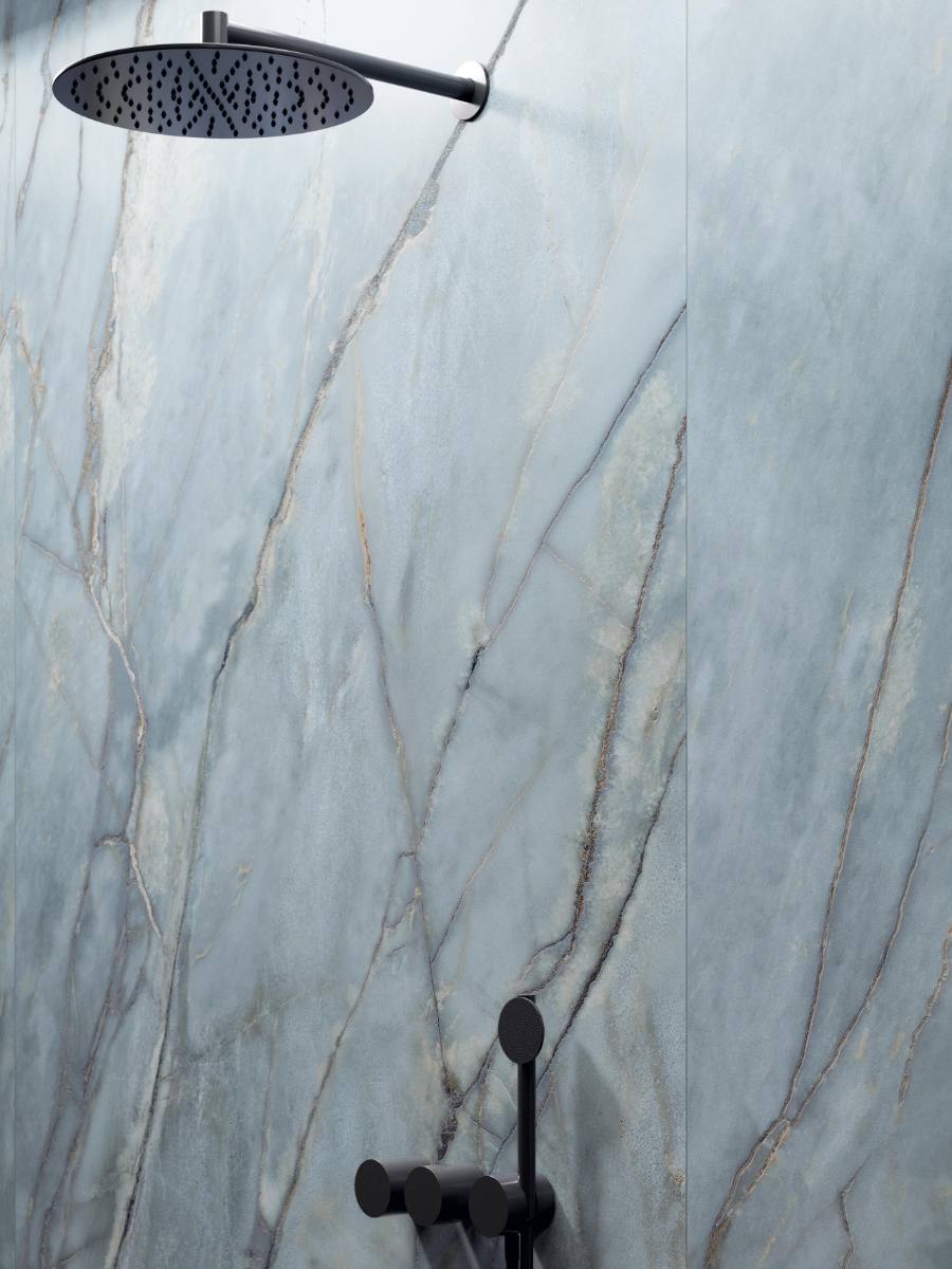 Fliesen in Marmoroptik ABK Sensi Nuance Deep River, 60x120 cm, 8,5 mm, poliert 3D-strukturiert (Lux 3D)