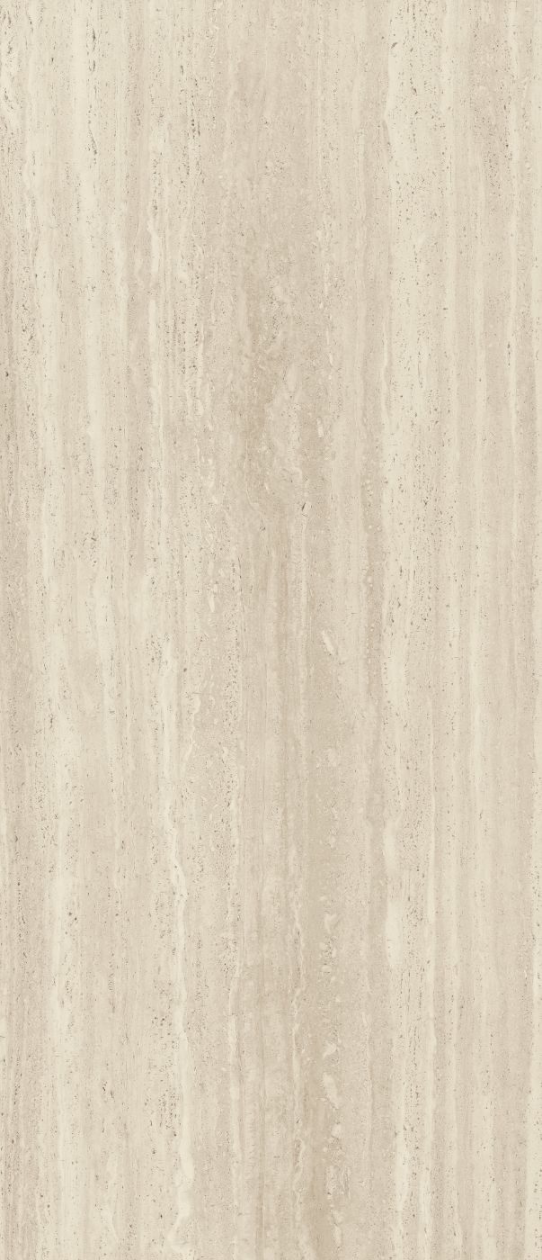 Grossformatplatte in Steinoptik ABK Sensi Roma Ivory, 120x280 cm, 6 mm, natur matt, rutschhemmend R10