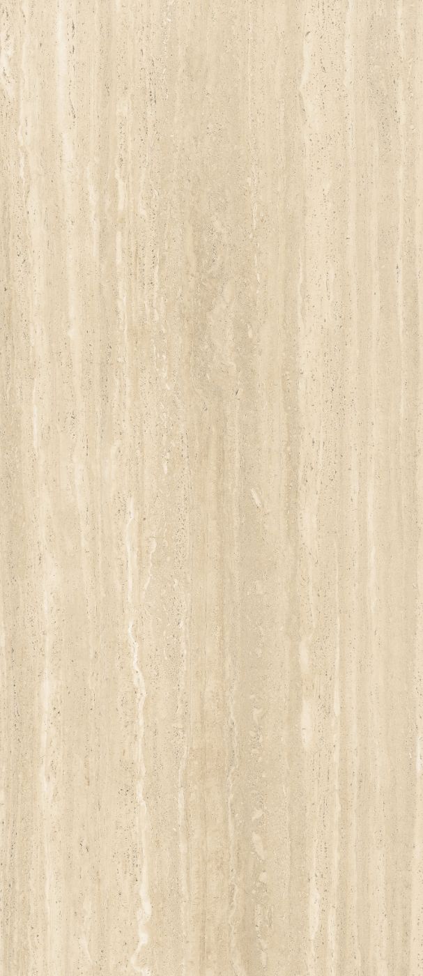 Grossformatplatte in Steinoptik ABK Sensi Roma Cream, 120x280 cm, 6 mm, natur matt, rutschhemmend R10