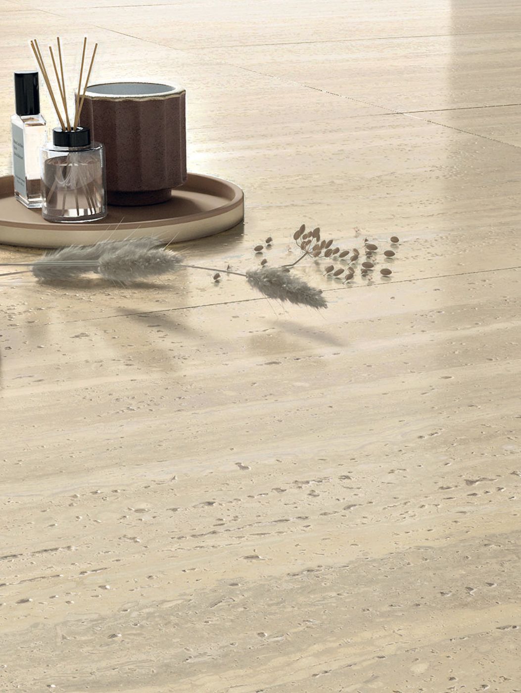 Feinsteinzeug in Steinoptik ABK Sensi Roma Cream, 80x80 cm, 8,5 mm, natur matt, rutschhemmend R10