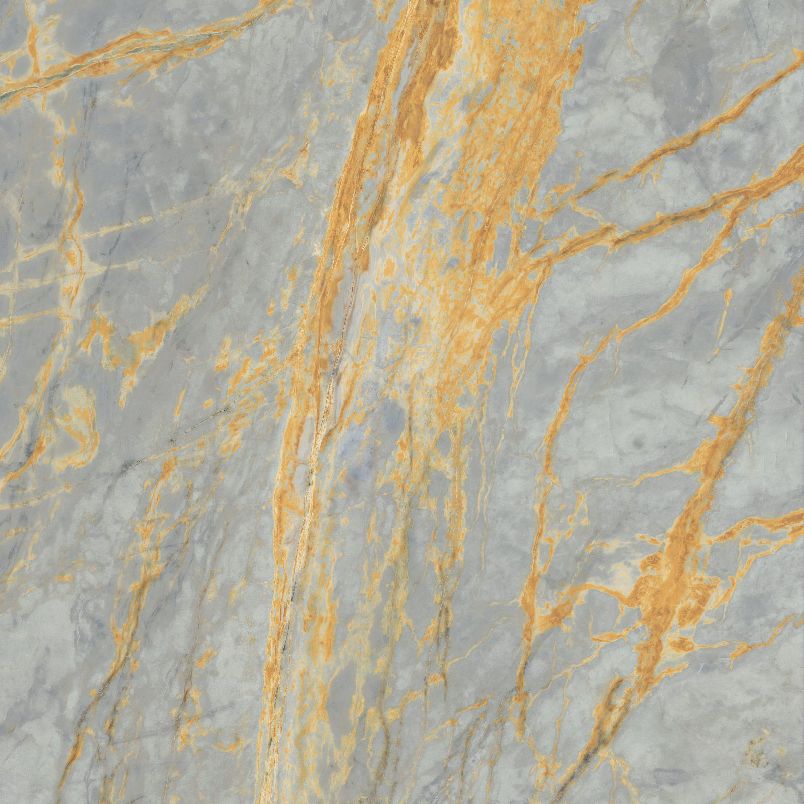 Feinsteinzeug in Marmoroptik ABK Sensi Signoria Grigio Siena, 120x120 cm, 8,5 mm, poliert (lux)