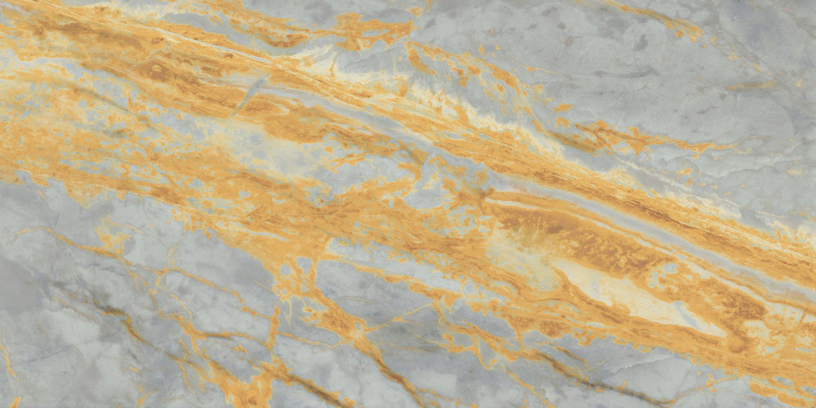 Feinsteinzeug in Marmoroptik ABK Sensi Signoria Grigio Siena, 60x120 cm, 8,5 mm, poliert (lux)