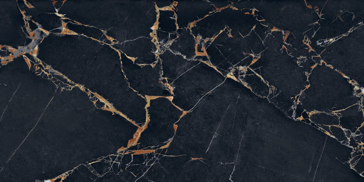 Feinsteinzeug in Marmoroptik ABK Sensi Signoria Port Gold, 60x120 cm, 8,5 mm, poliert (lux)