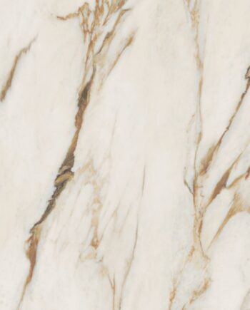 Grossformatplatte in Marmoroptik ABK Sensi Signoria Calacatta Vena Oro, 120x280 cm, 6 mm, seidenmatt (soft)