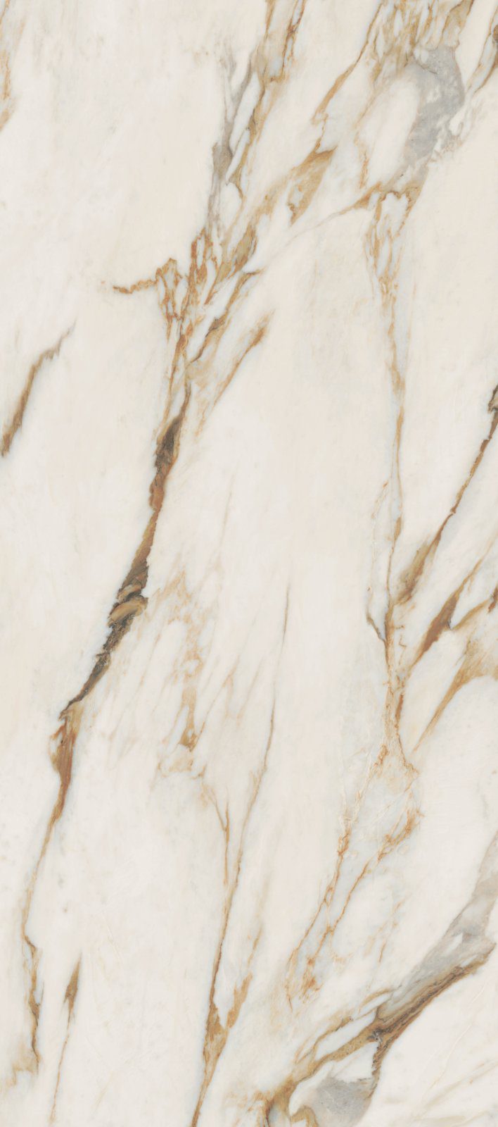 Grossformatplatte in Marmoroptik ABK Sensi Signoria Calacatta Vena Oro, 120x280 cm, 6 mm, seidenmatt (soft)