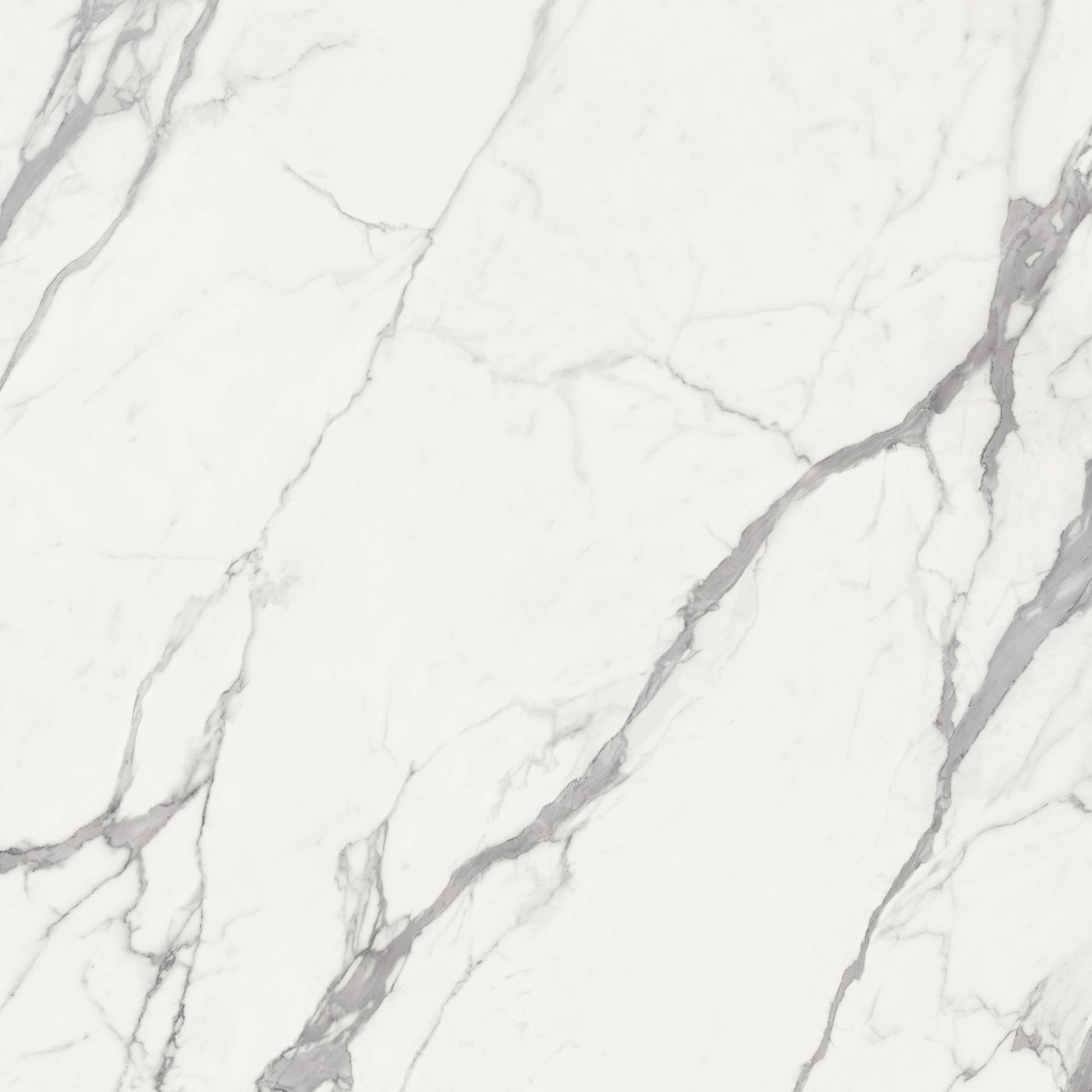 Feinsteinzeug in Marmoroptik ABK Sensi Signoria Statuario Light, 120x120 cm, 8,5 mm, poliert (lux)