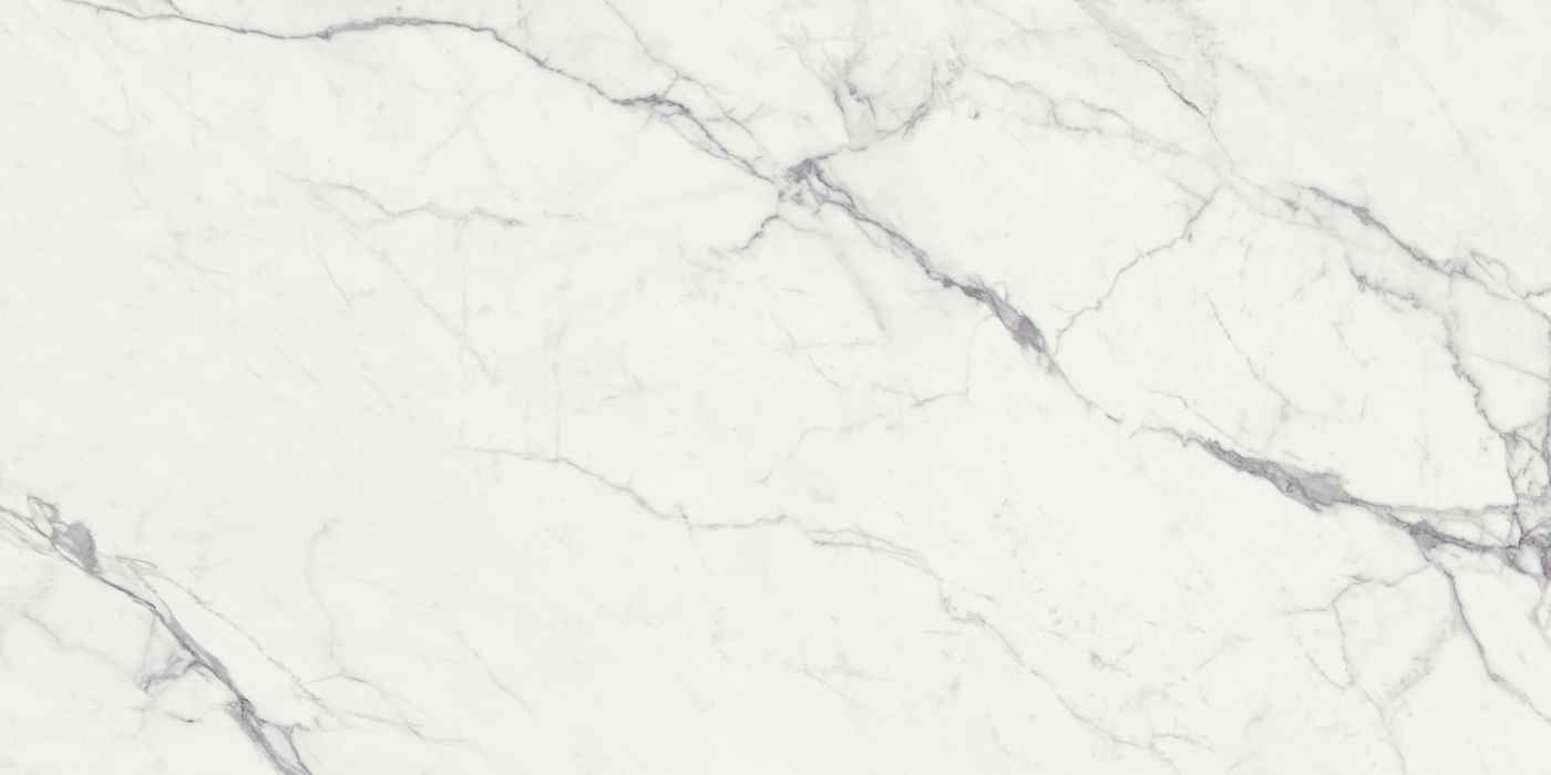 Feinsteinzeug in Marmoroptik ABK Sensi Signoria Statuario Light, 60x120 cm, 8,5 mm, natur matt, rutschhemmend R10