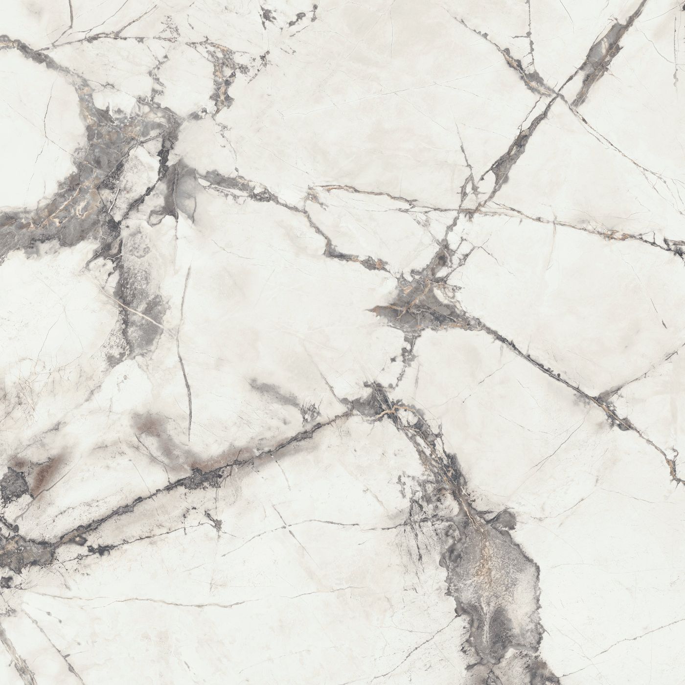 Feinsteinzeug in Marmoroptik ABK Sensi Up Invisible Pearl, 120x120 cm, 8,5 mm, poliert (lux)