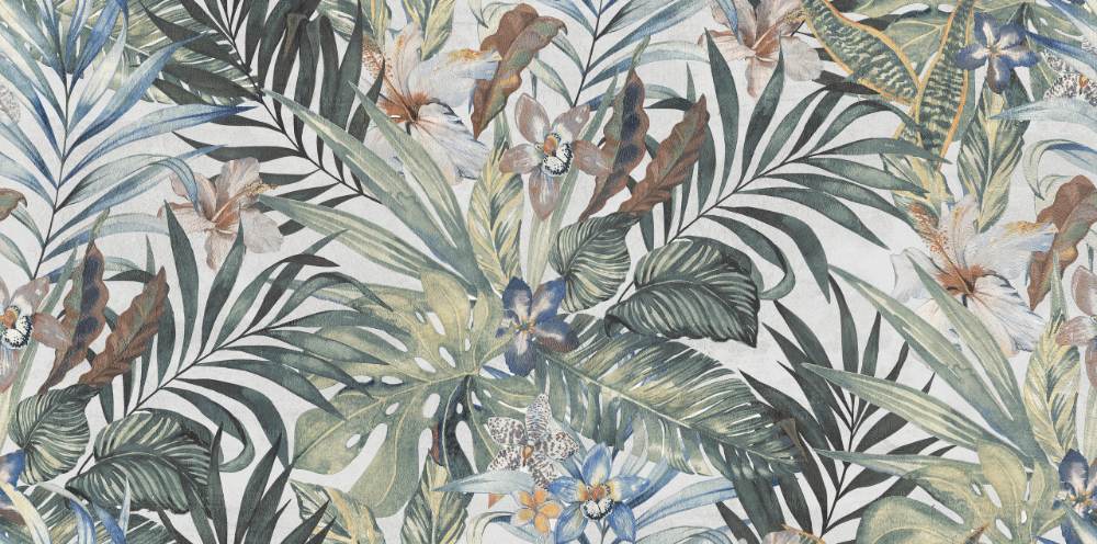 Gemusterte Feinsteinzeug Wandfliese ABK Wide&Style Mini Caribbean, 60x120 cm, 7 mm, matt