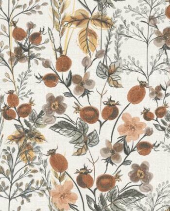 Gemusterte Feinsteinzeug Wandfliese ABK Wide&Style Mini Berries, 60x120 cm, 7 mm, matt