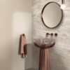 Unifarbene keramische Wandfliese ABK Wide&Style Mini Alabaster, 60x120 cm, 7 mm, matt – 3