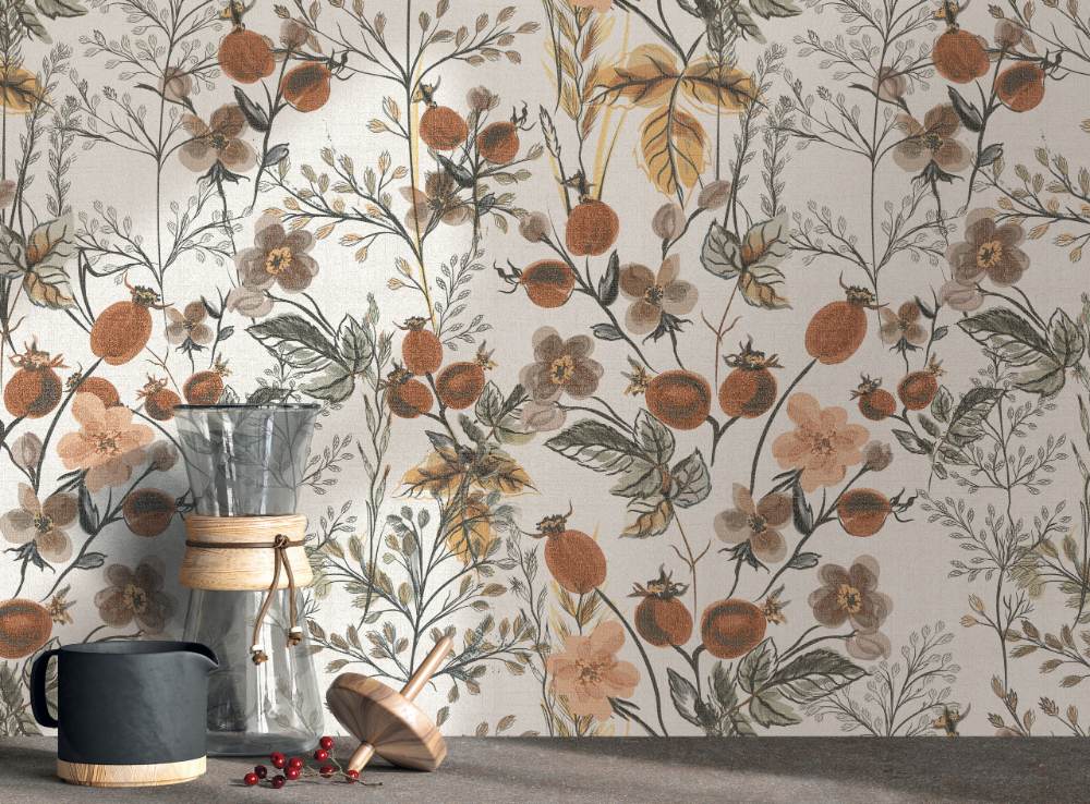 Gemusterte Feinsteinzeug Wandfliese ABK Wide&Style Mini Berries, 60x120 cm, 7 mm, matt – 2