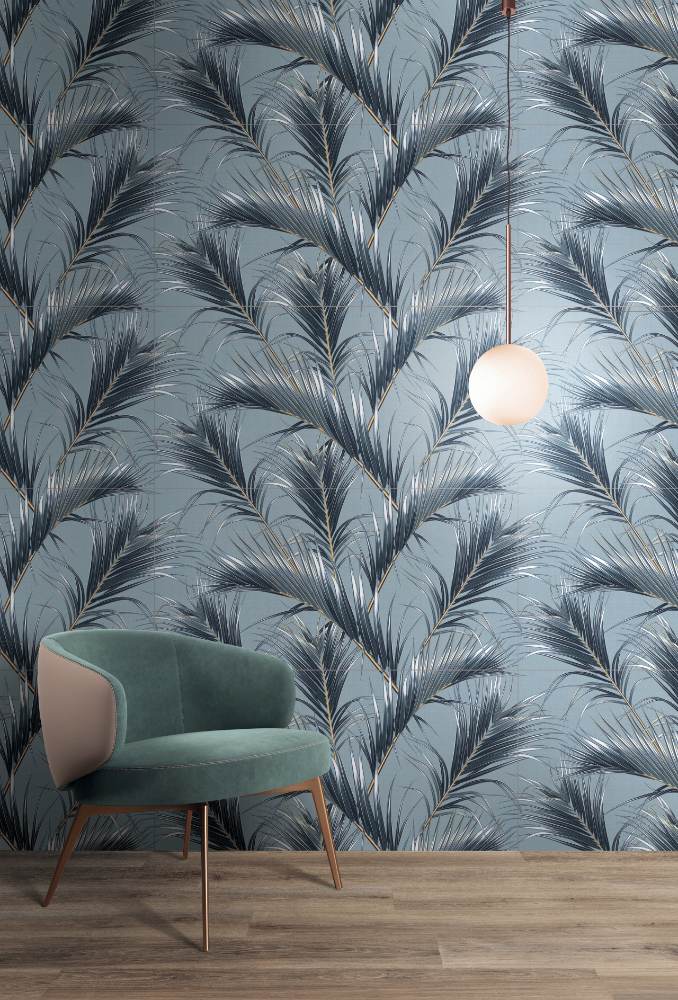 Gemusterte Feinsteinzeug Wandfliese ABK Wide&Style Mini Palm, 60x120 cm, 7 mm, matt