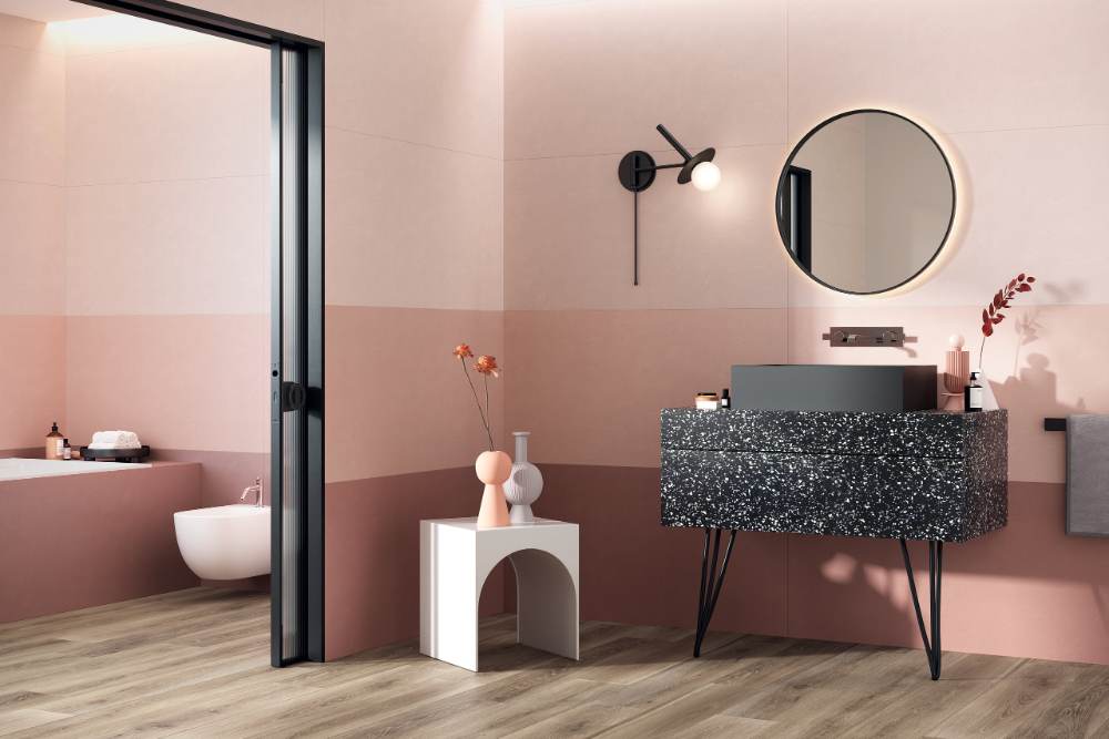 Unifarbene keramische Wandfliese ABK Wide&Style Mini Phard, 60x120 cm, 7 mm, matt