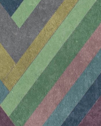 Gemusterte Dekorfliese ABK Wide&Style Blocks Violet, 120x240 cm (4 x 60x120 cm), 8,5 mm, matt