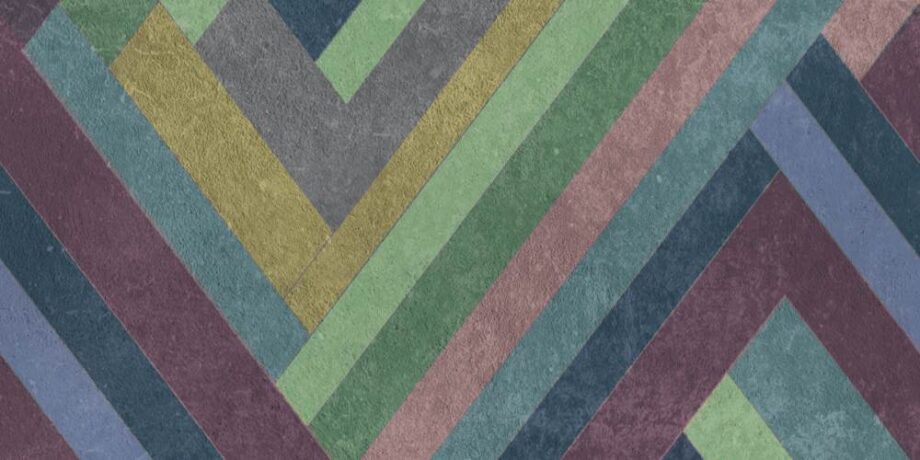 Gemusterte Dekorfliese ABK Wide&Style Blocks Violet, 120x240 cm (4 x 60x120 cm), 8,5 mm, matt